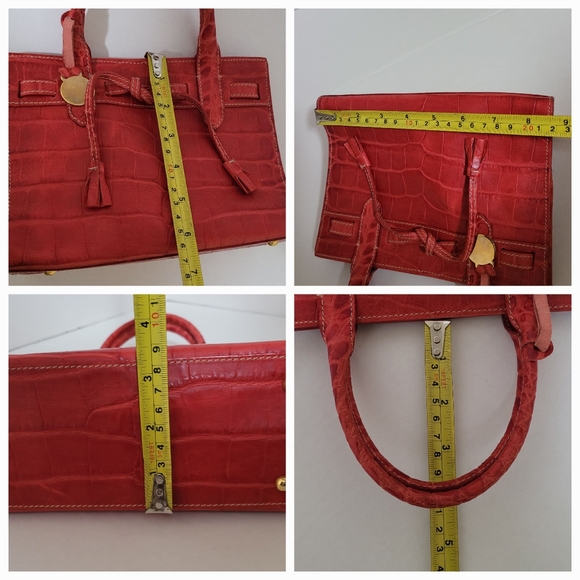 Dooney Bourke Mini Croco Embossed Tassle Bag - Picture 15 of 15